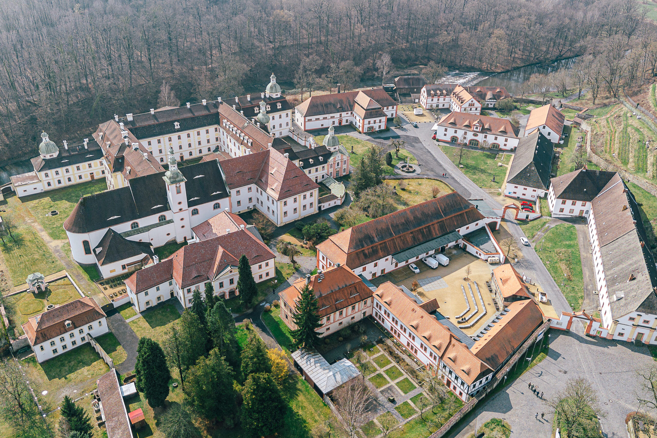 Das Kloster von oben