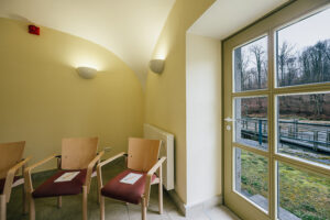 Ausblick zur Neiße Seminarraum Mühlenscheune